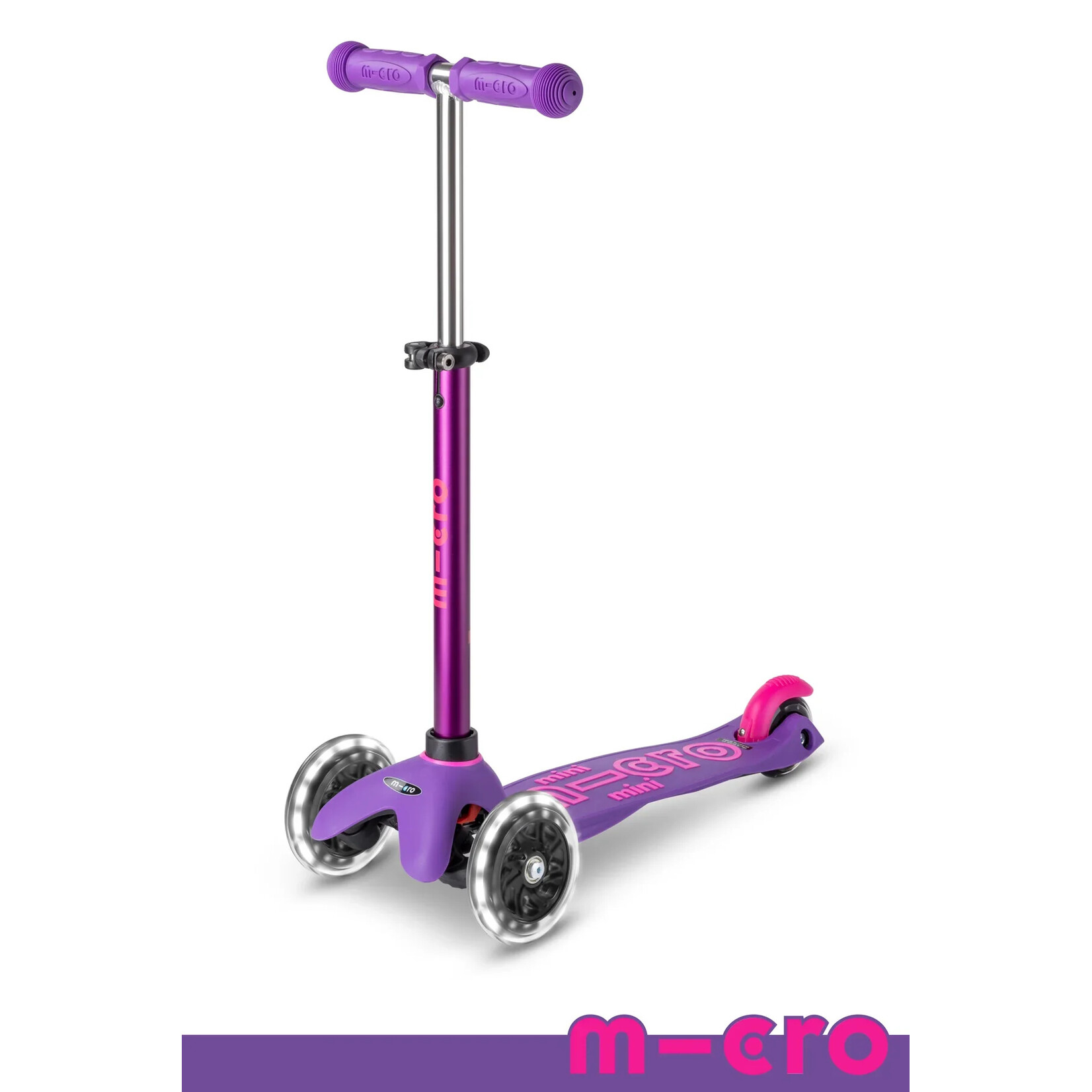 Micro Kickboard Micro Mini LED Scooter- Purple/ Pink