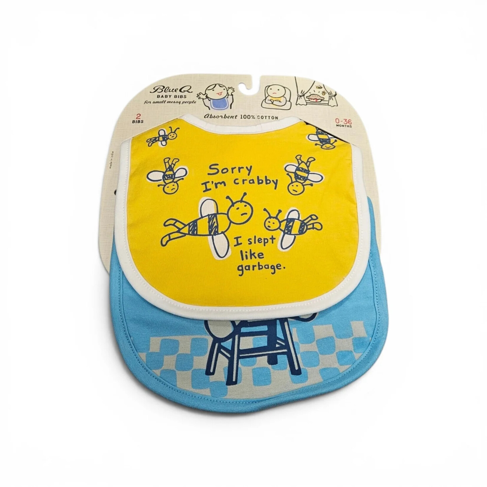 Blue Q Crabby/ Chucker Baby Bibs