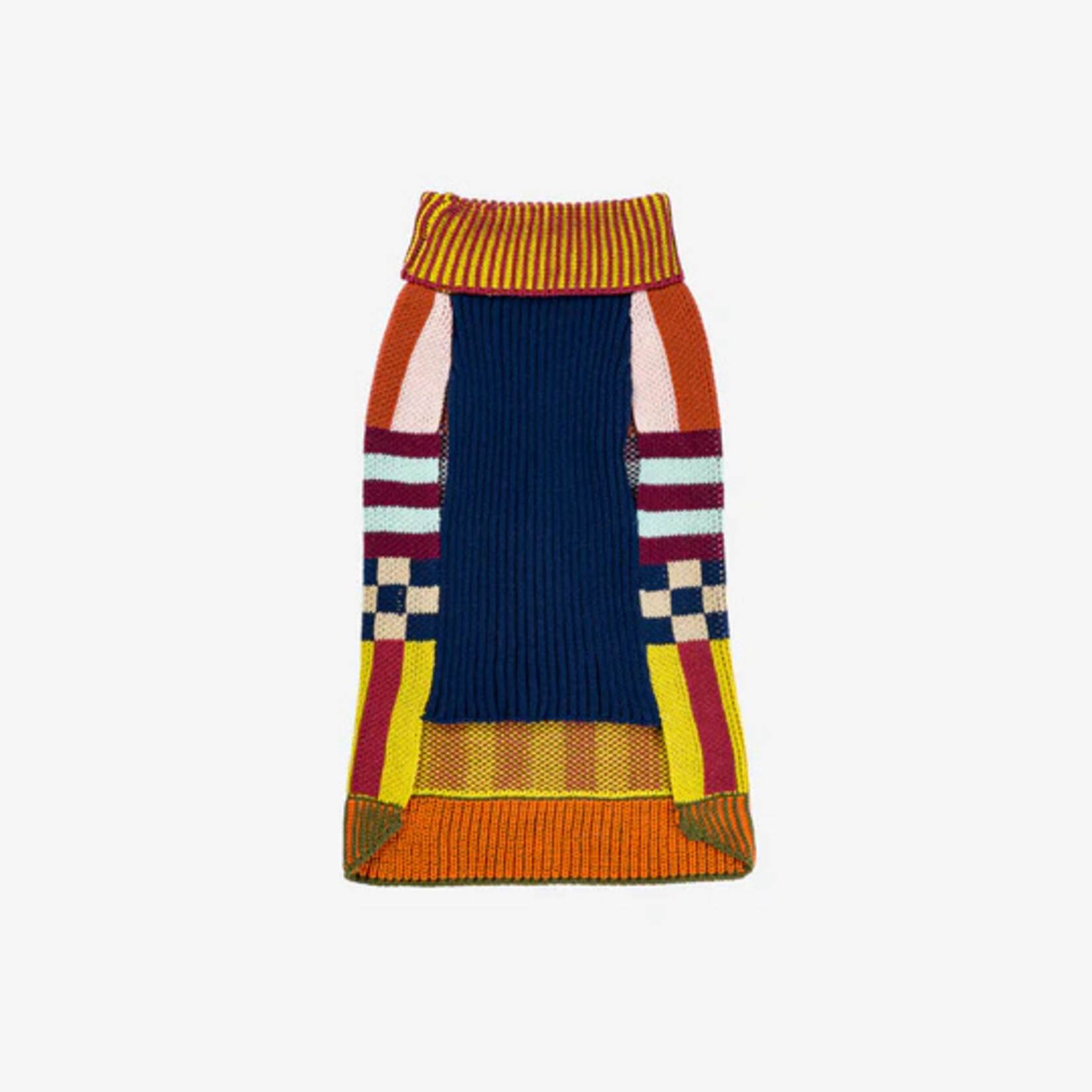 Verloop Pattern Patch Dog Sweater- Desert XS