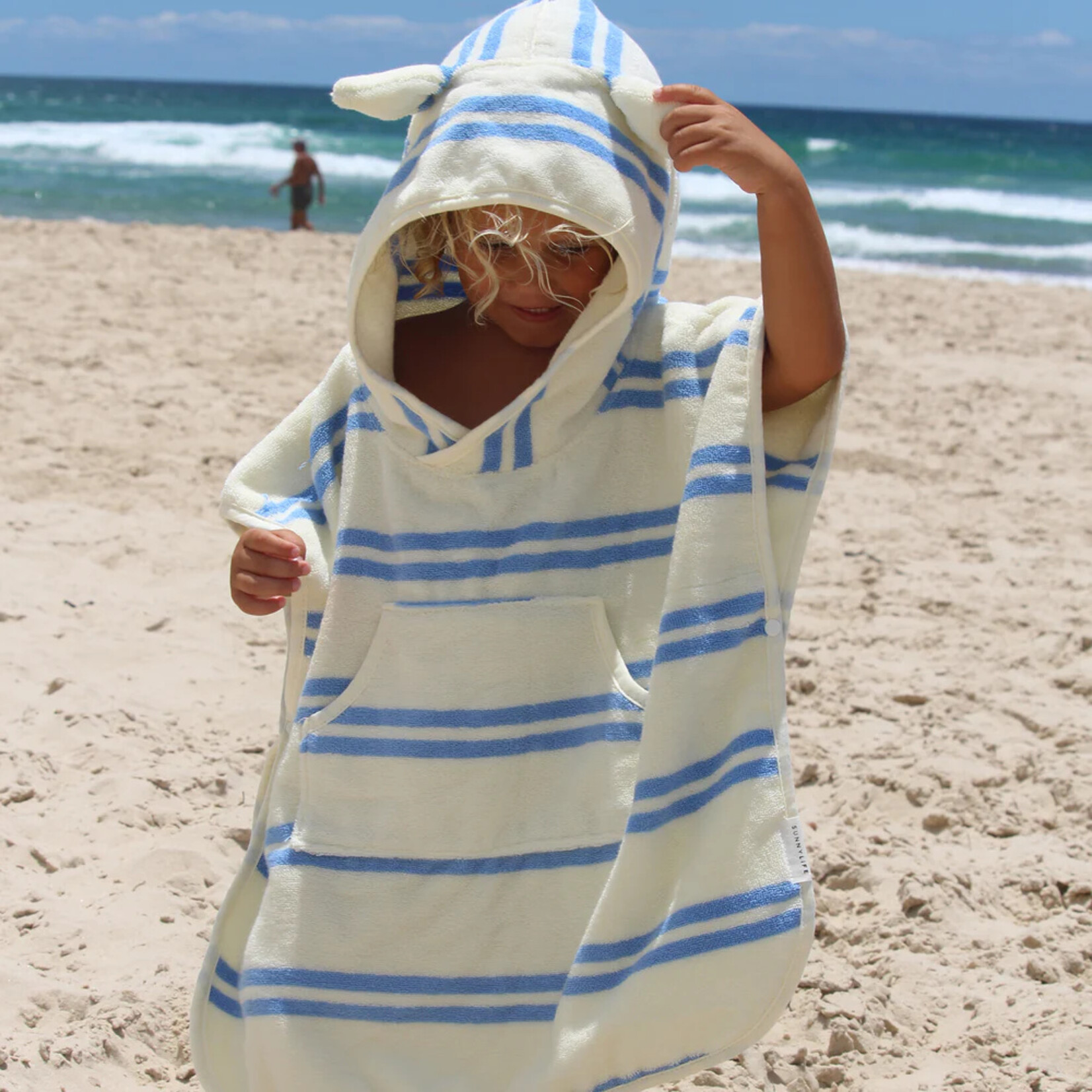 Sunnylife Kids Hooded Towel- Sammy Blue