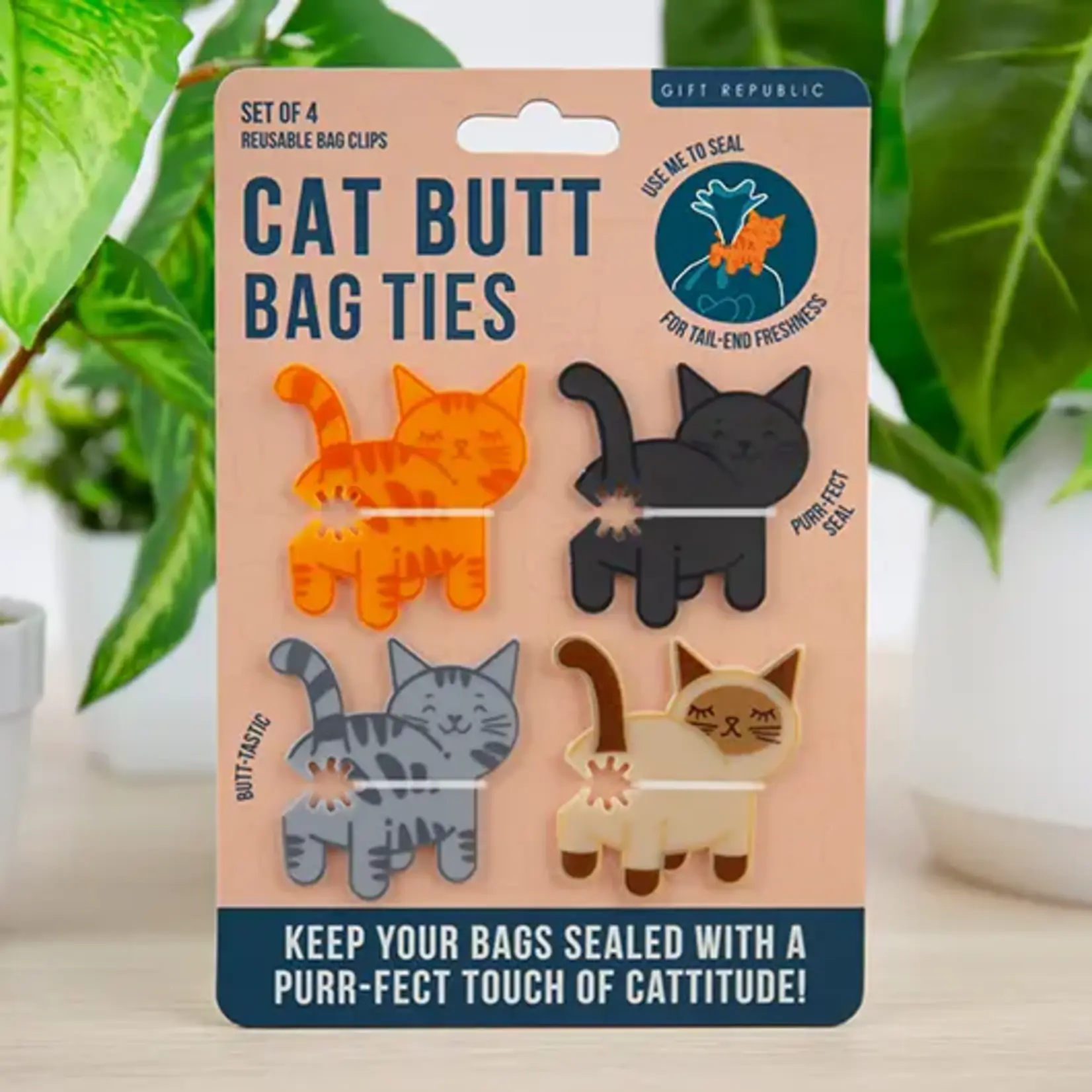 Gift Republic Cat Butt Bag Ties