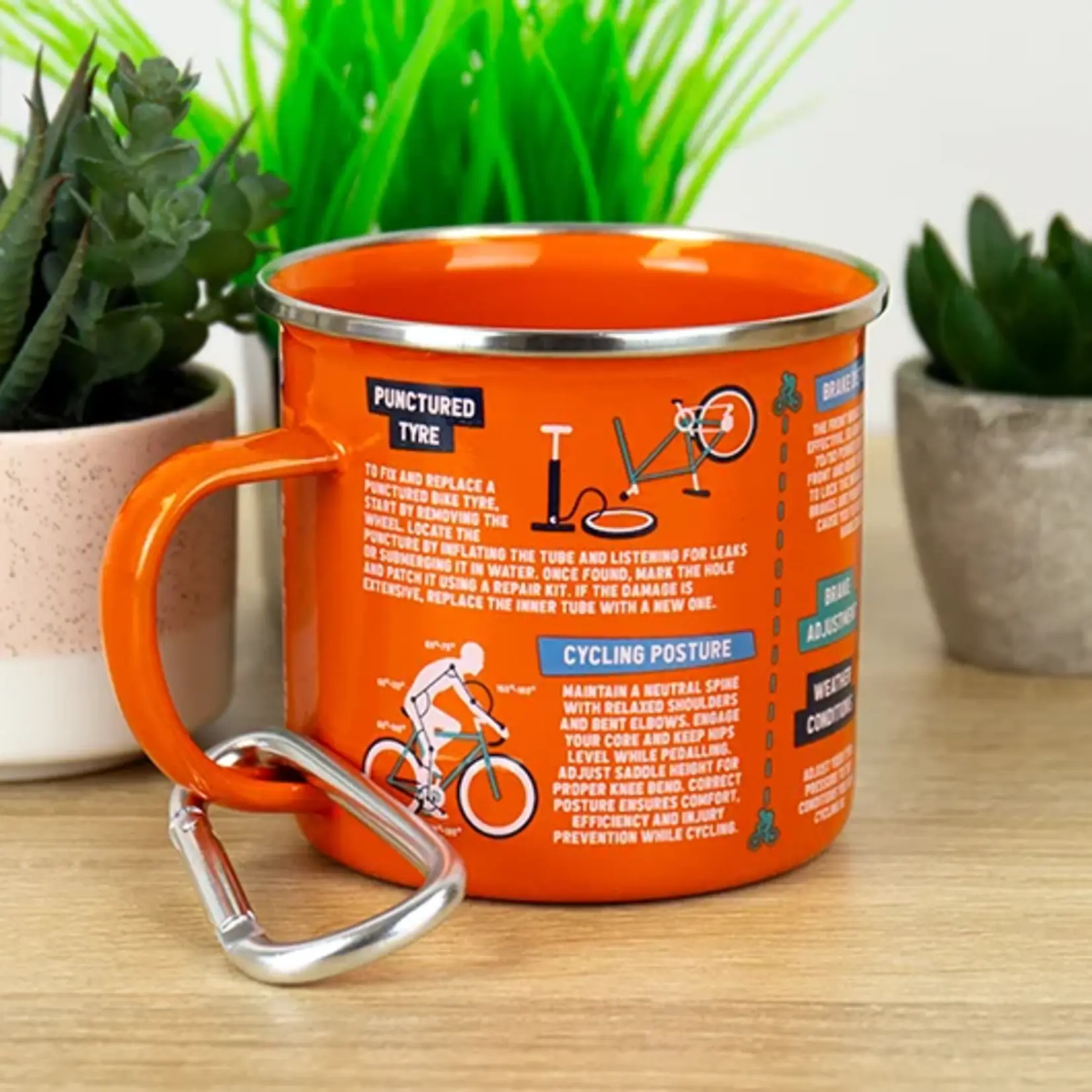 Gift Republic Cycling Guide Enamel Mug