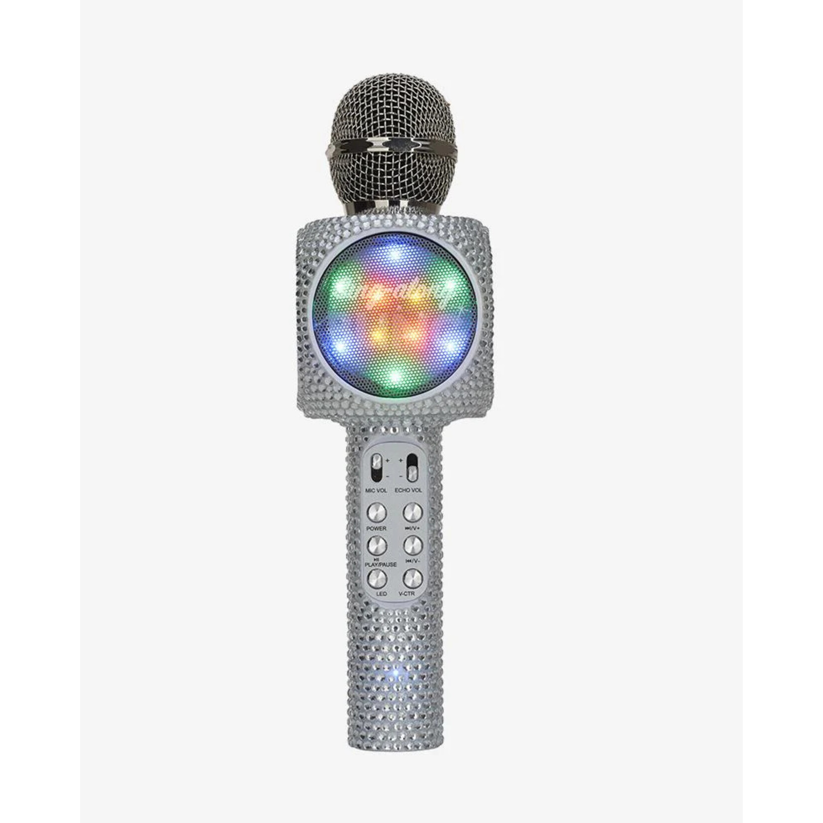 Trend Tech Brands Silver Bling Karaoke Mic + Speaker