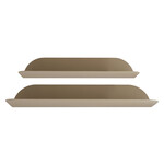 S/2 24"W x 4"H Metal Floating Wall Shelves- Matte Beige