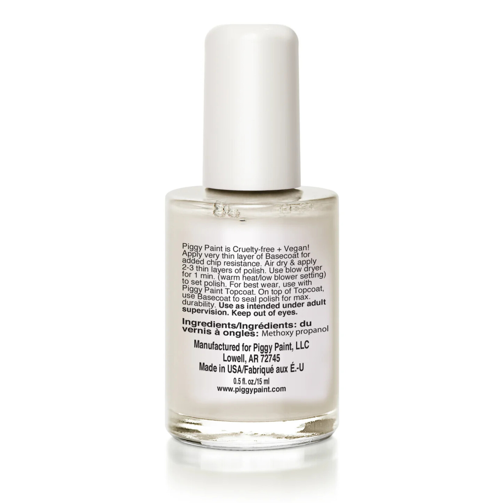 Piggy Paint Non-Toxic Kids Nail Polish- Basecoat + Sealer