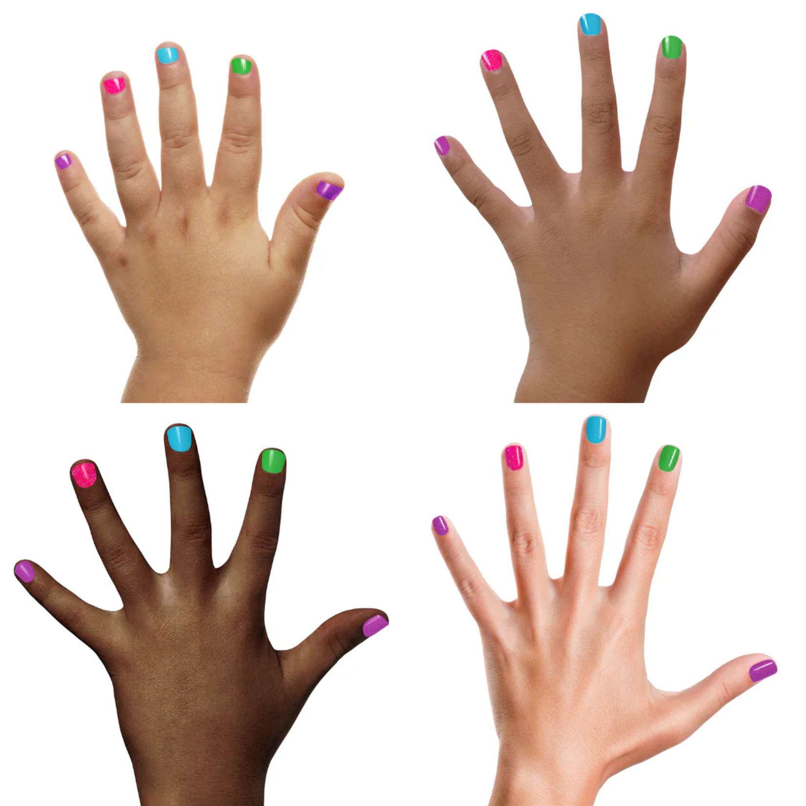 Piggy Paint Non-Toxic Kids Nail Polish- Rainbow 4 Pack