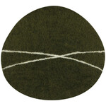 Now Designs Striato Felt Wool Placemat- Olive Branch
