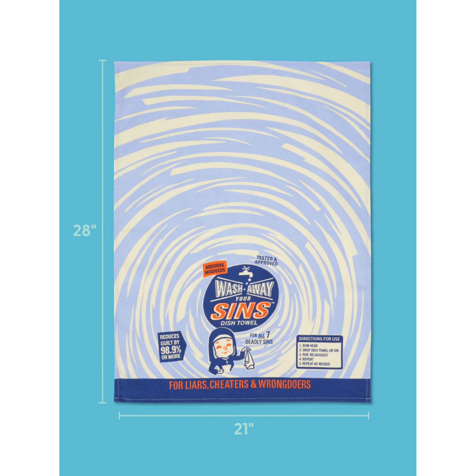 Blue Q Wash Away Your Sins Dish Towel