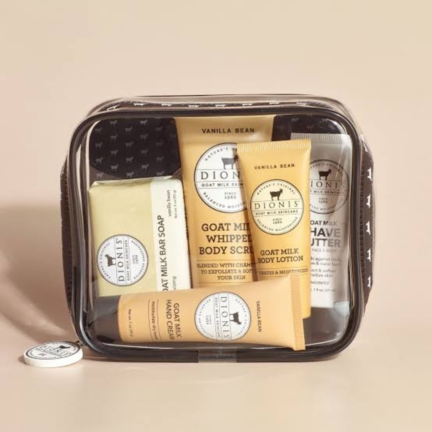 Dionis Milk Skincare Vanilla Bean 6 Piece Travel Kit