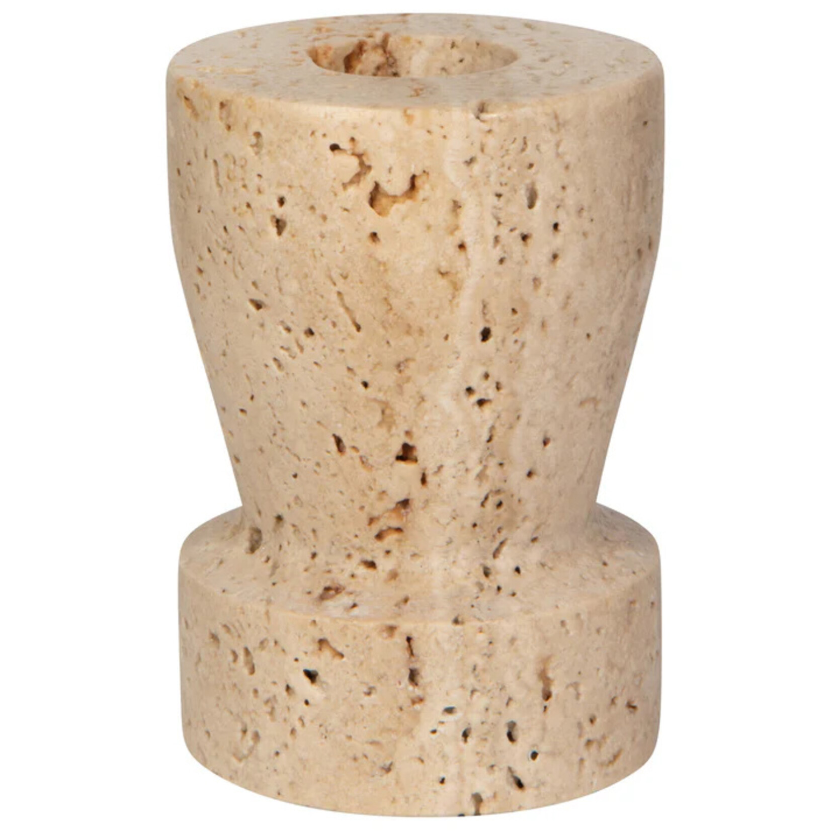 Now Designs Petra Travertine Candle Holer Tall