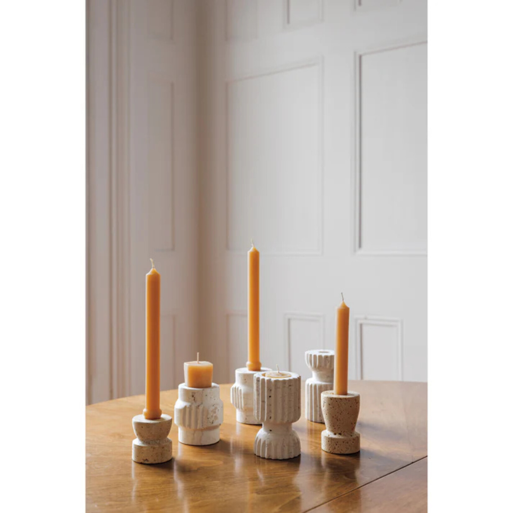 Now Designs Petra Travertine Candle Holer Tall