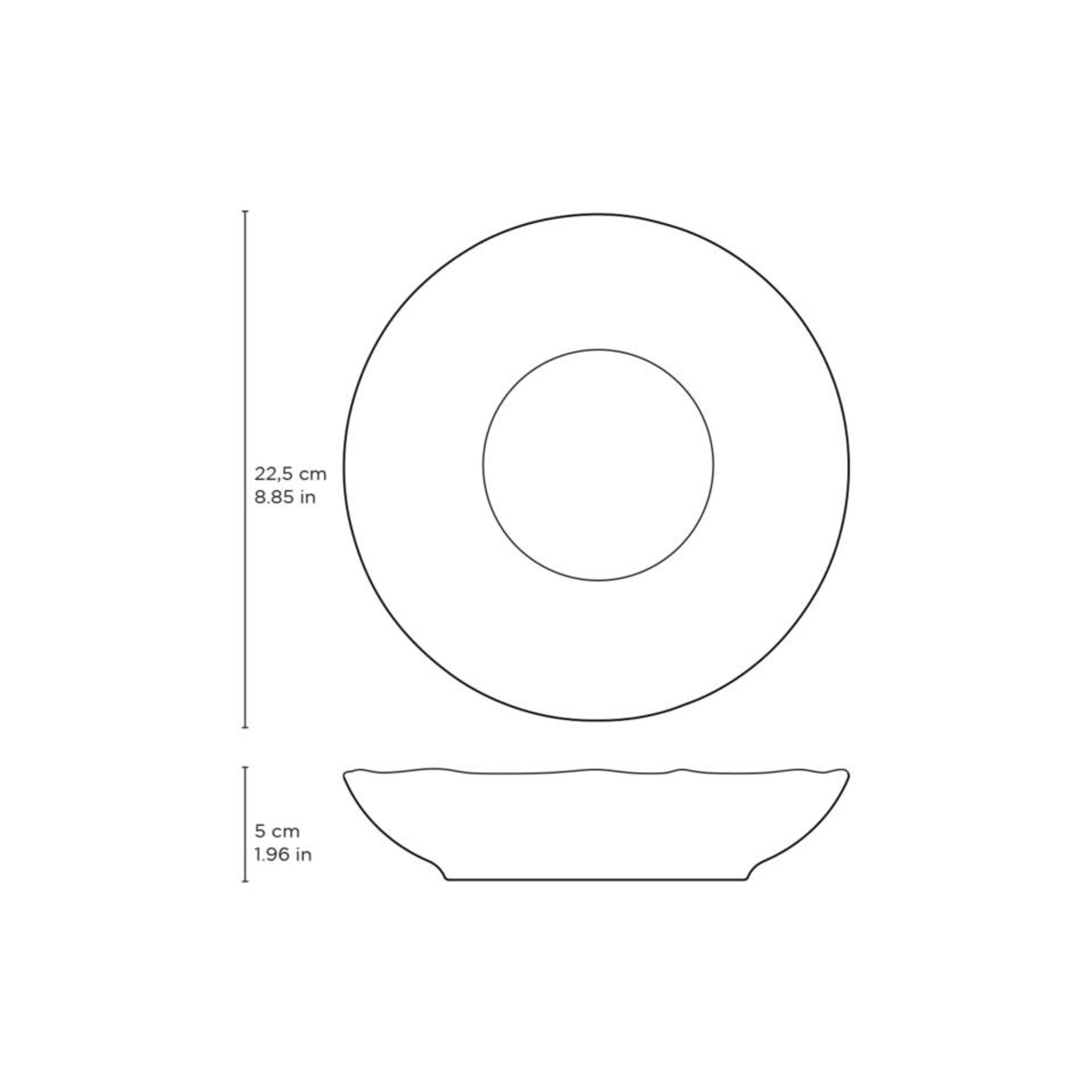 Porto Brasil Linhas Litchi Stoneware Salad Bowl