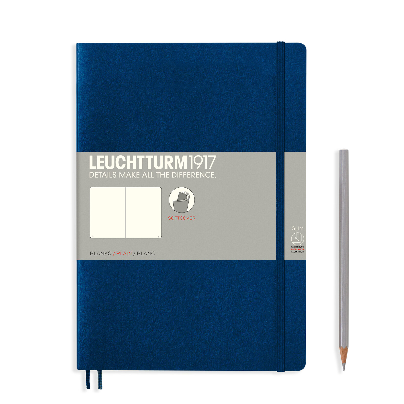 Leuchtturm1917 Composition (B5) Softcover- Navy Plain