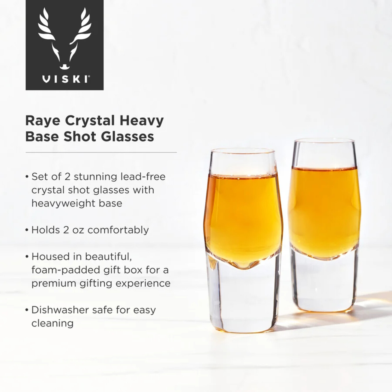 Raye Heavyweight Crystal Shot Glasses