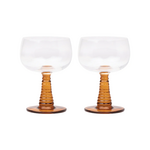 Here's How The Romy Wine Glasses SET OF 2- Amber