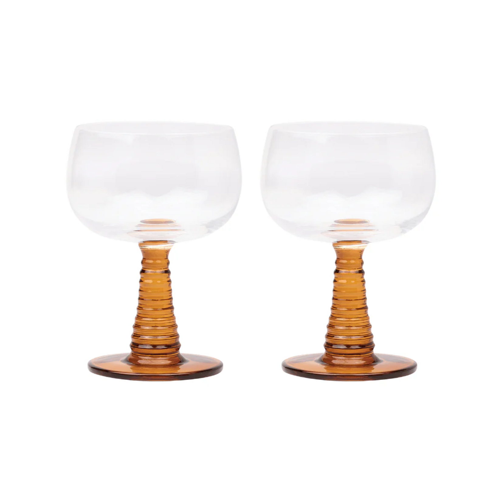 Here's How The Romy Wine Glasses SET OF 2- Amber