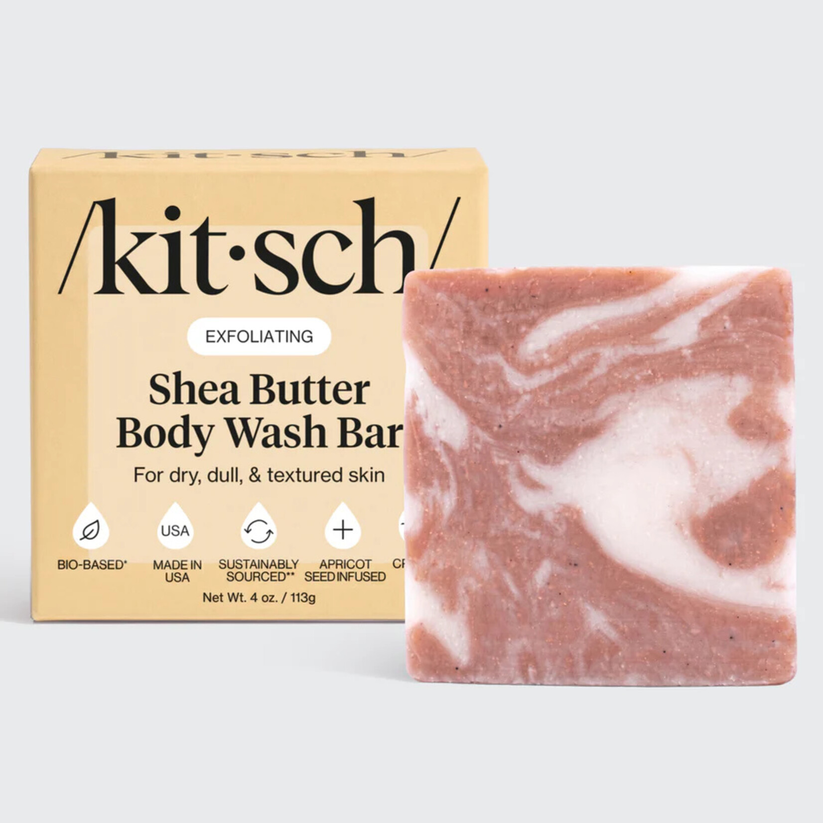 KITSCH Shea Butter Body Wash Bar Exfoliating