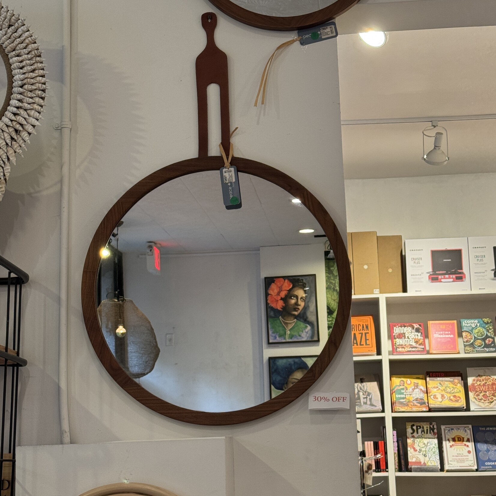 Organic Modernism Organic Modernism Anya Mirror Large (walnut/leather)