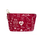 New York Zipper Pouch Red