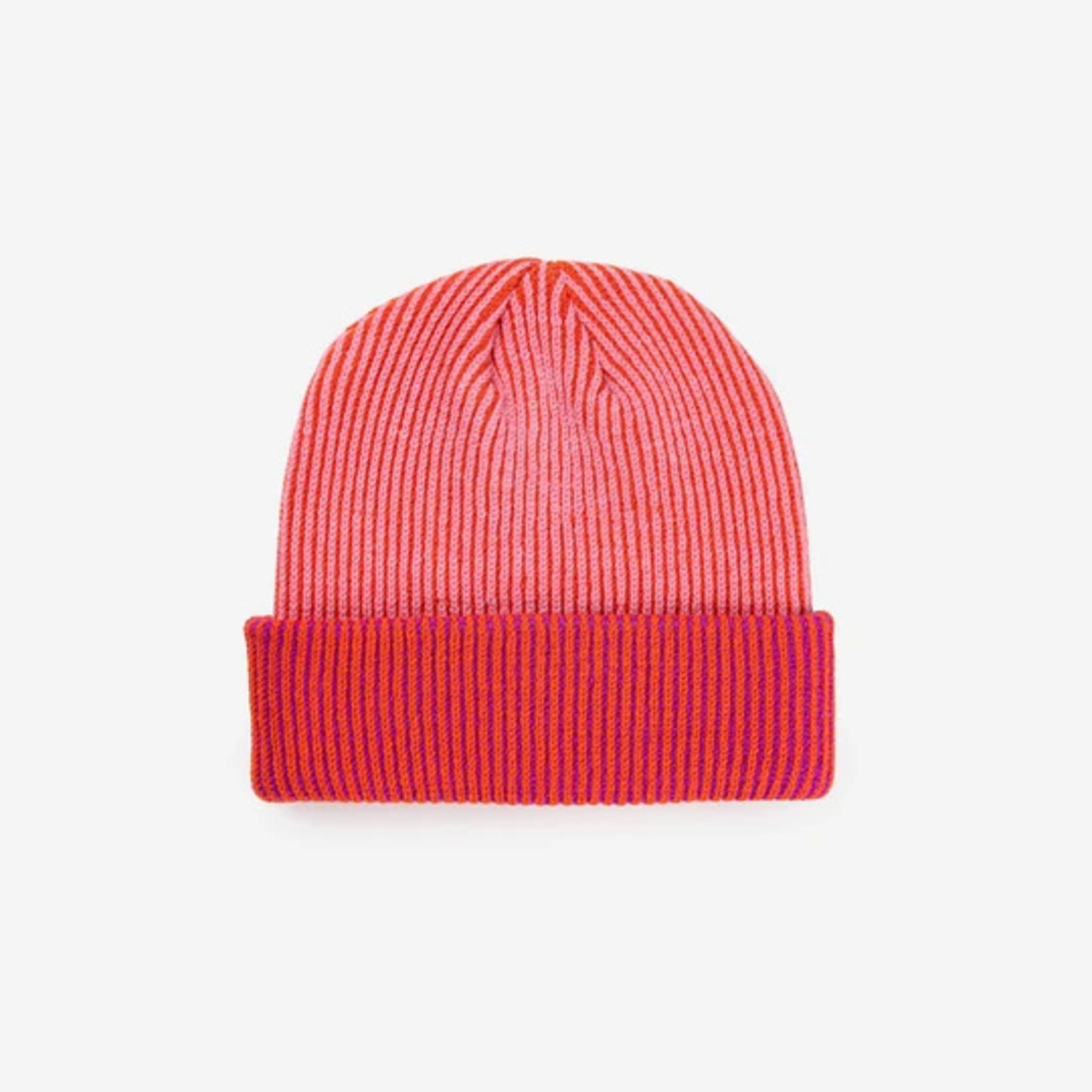 Verloop Pinstripe Plush Beanie- Poppy