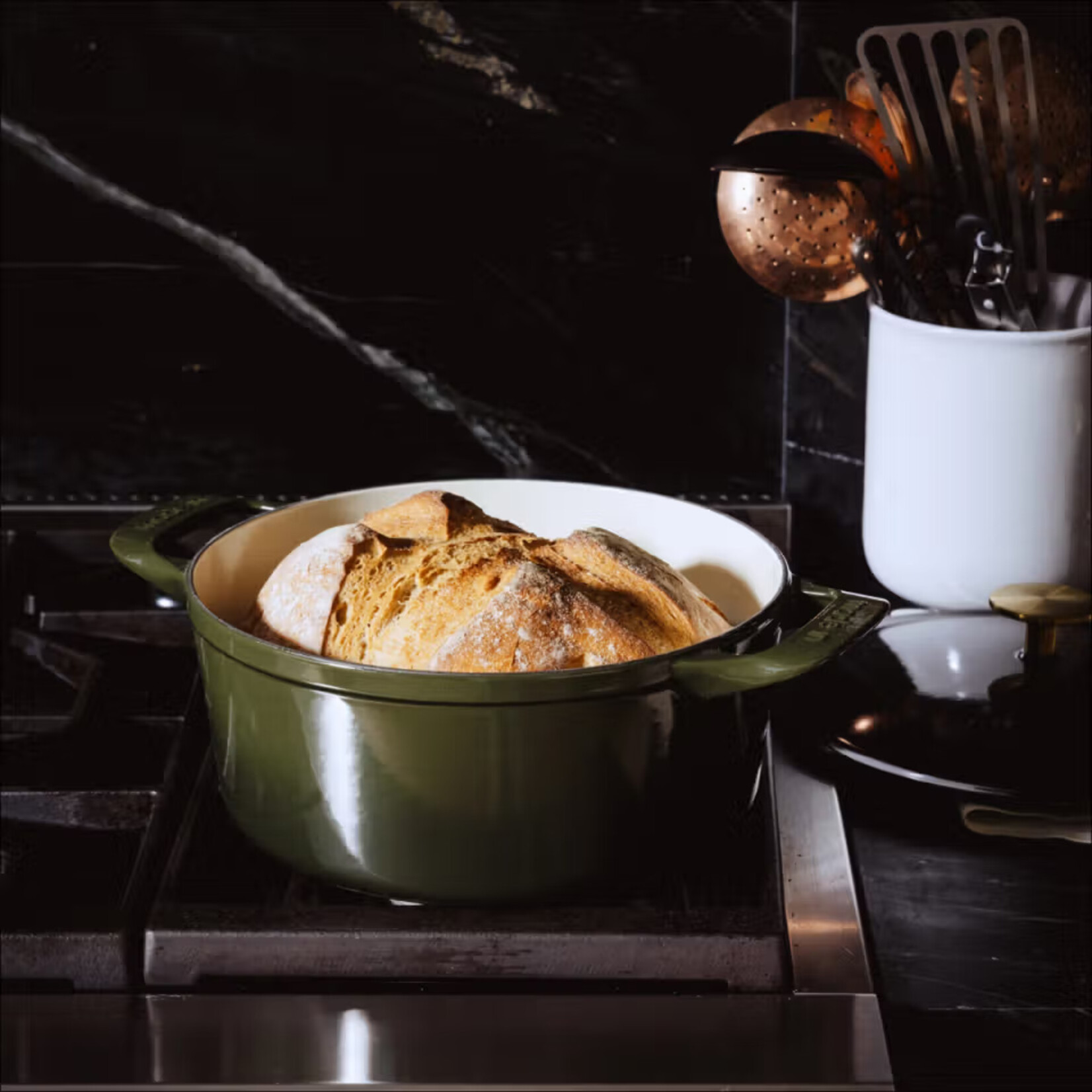 Made In Cookware 5.5 Quart Enameled Cast Iron Dutch Oven- Willow Green