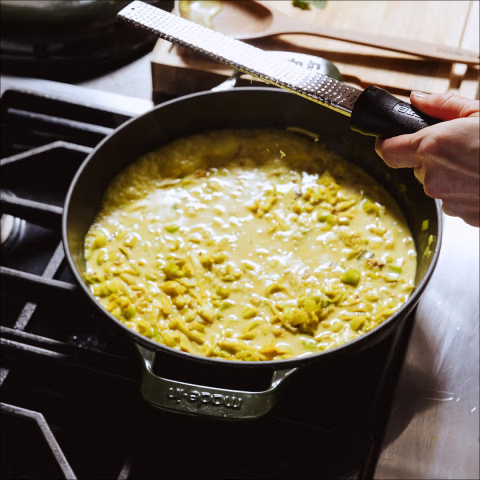 Made In Cookware 3.5 Quart Enameled Cast Iron Braiser- Willow Green