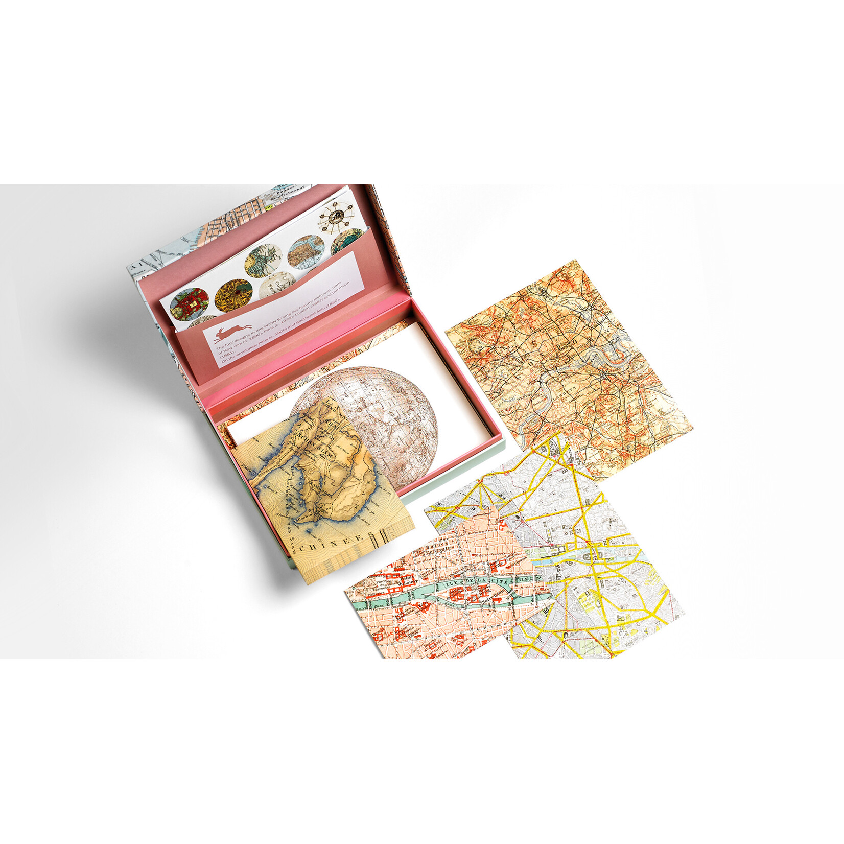 Pepin Press Maps Letter Writing Set