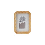 Rubberwood Scalloped 5 x 7 Picture Frame