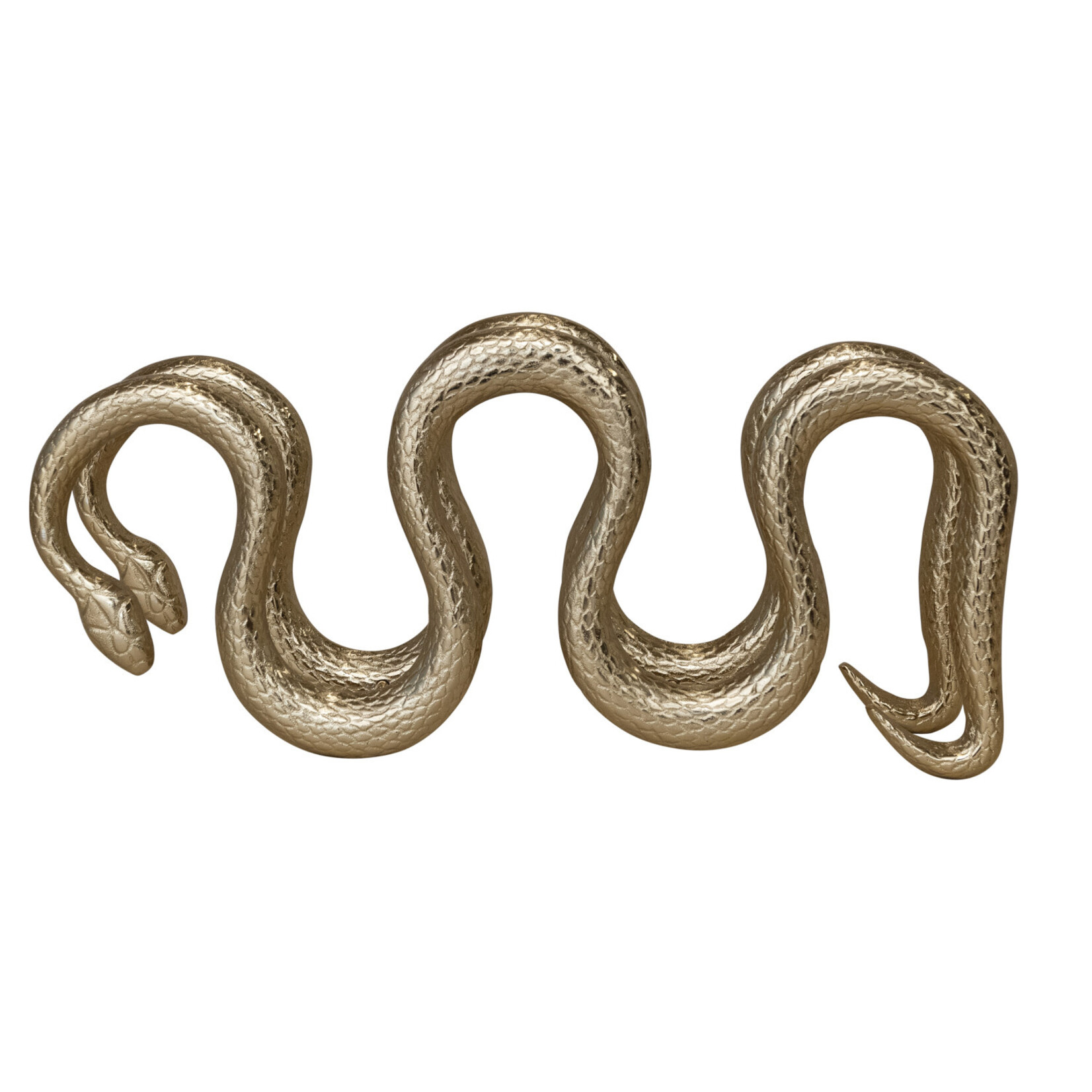 Gold Cast Iron Aluminum Snake Bottle Holder