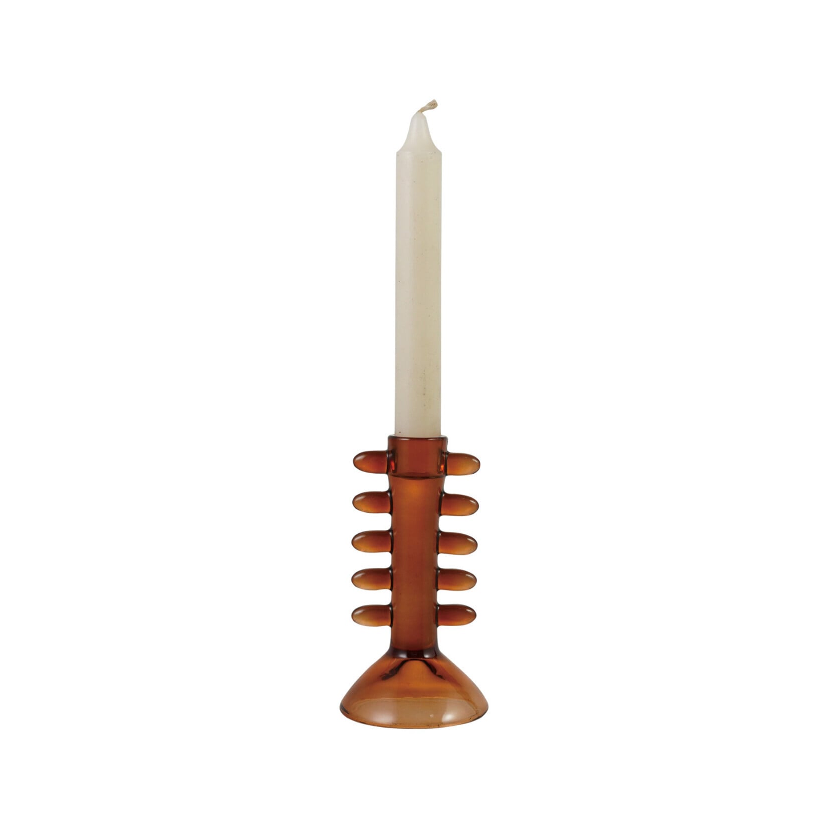 Amber Glass Taper Holder