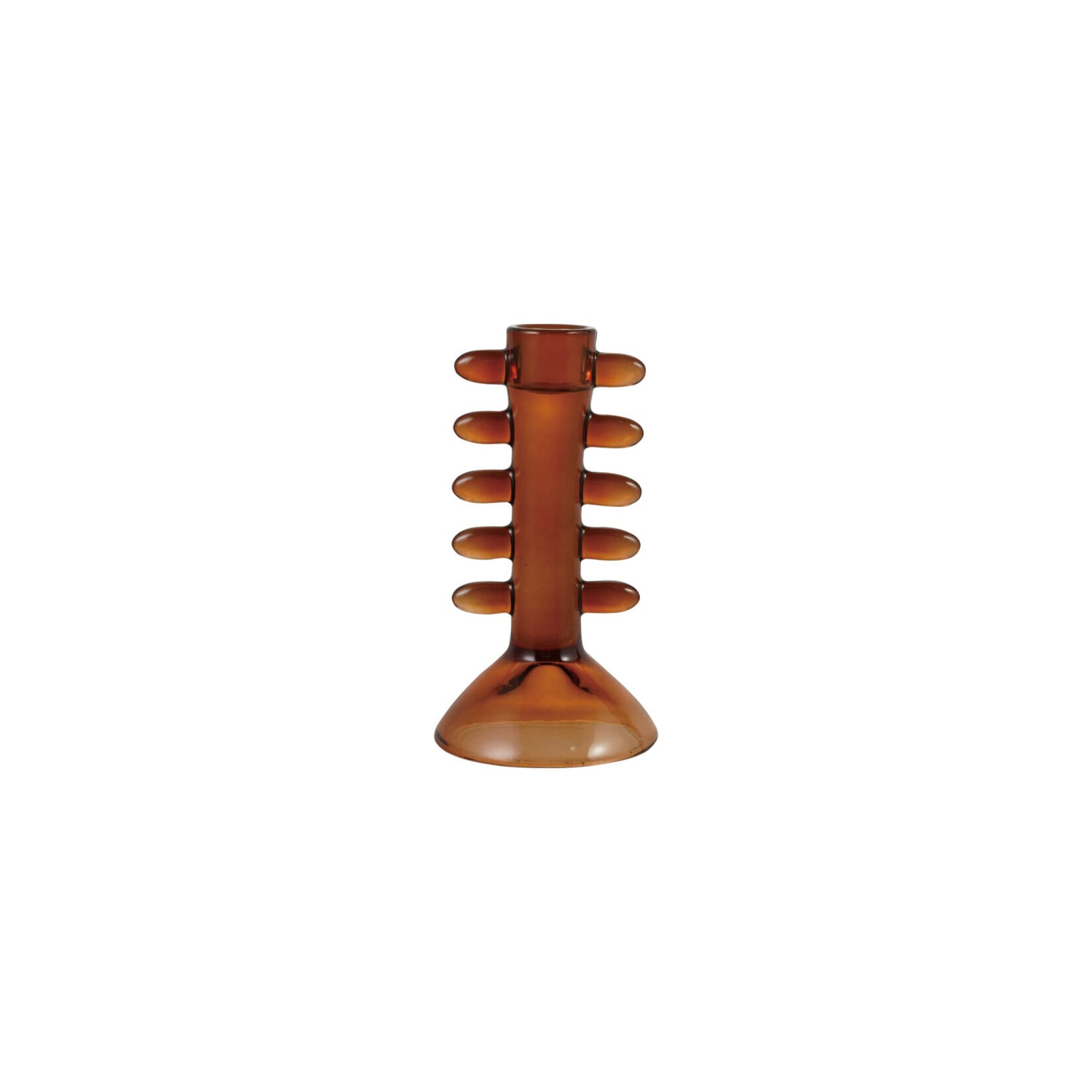 Amber Glass Taper Holder
