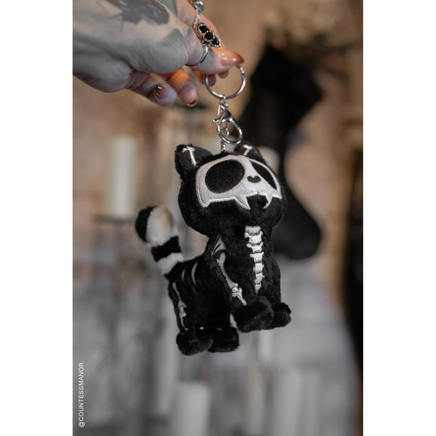 Vampirefreaks Skelekitty Plush Keychain