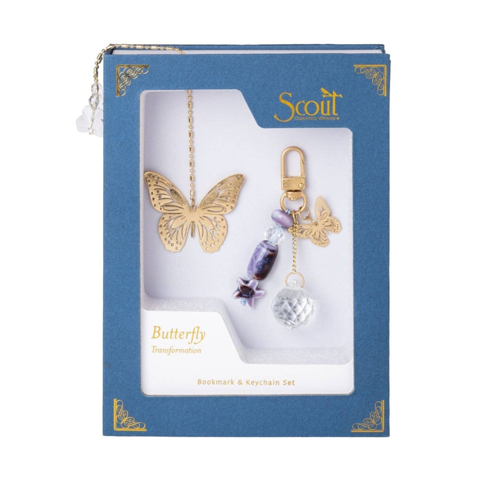 Scout Curated Wears Bookmark + Keychain Set- Butterfly Transformation
