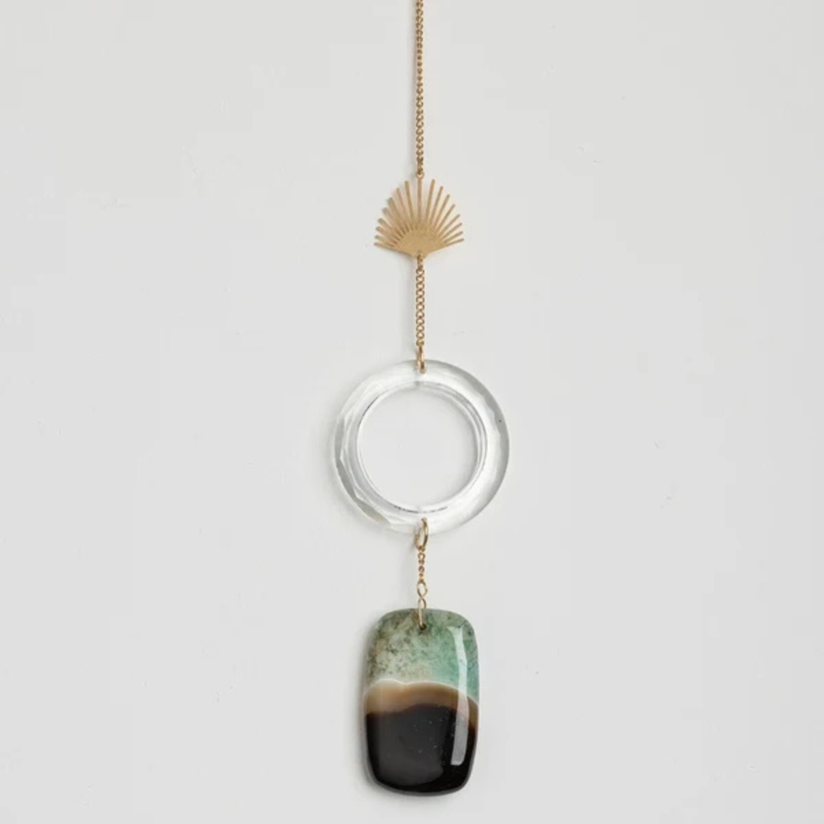 Scout Curated Wears Stone Suncatcher- Sun Rays/ Black/ Blue Agate