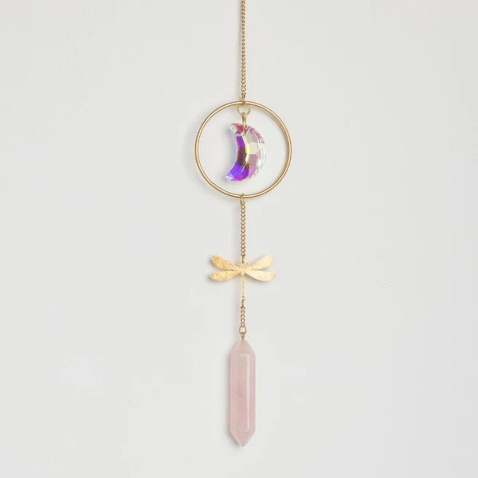 Scout Curated Wears Stone Suncatcher- Dragonfly/ Rose Quartz