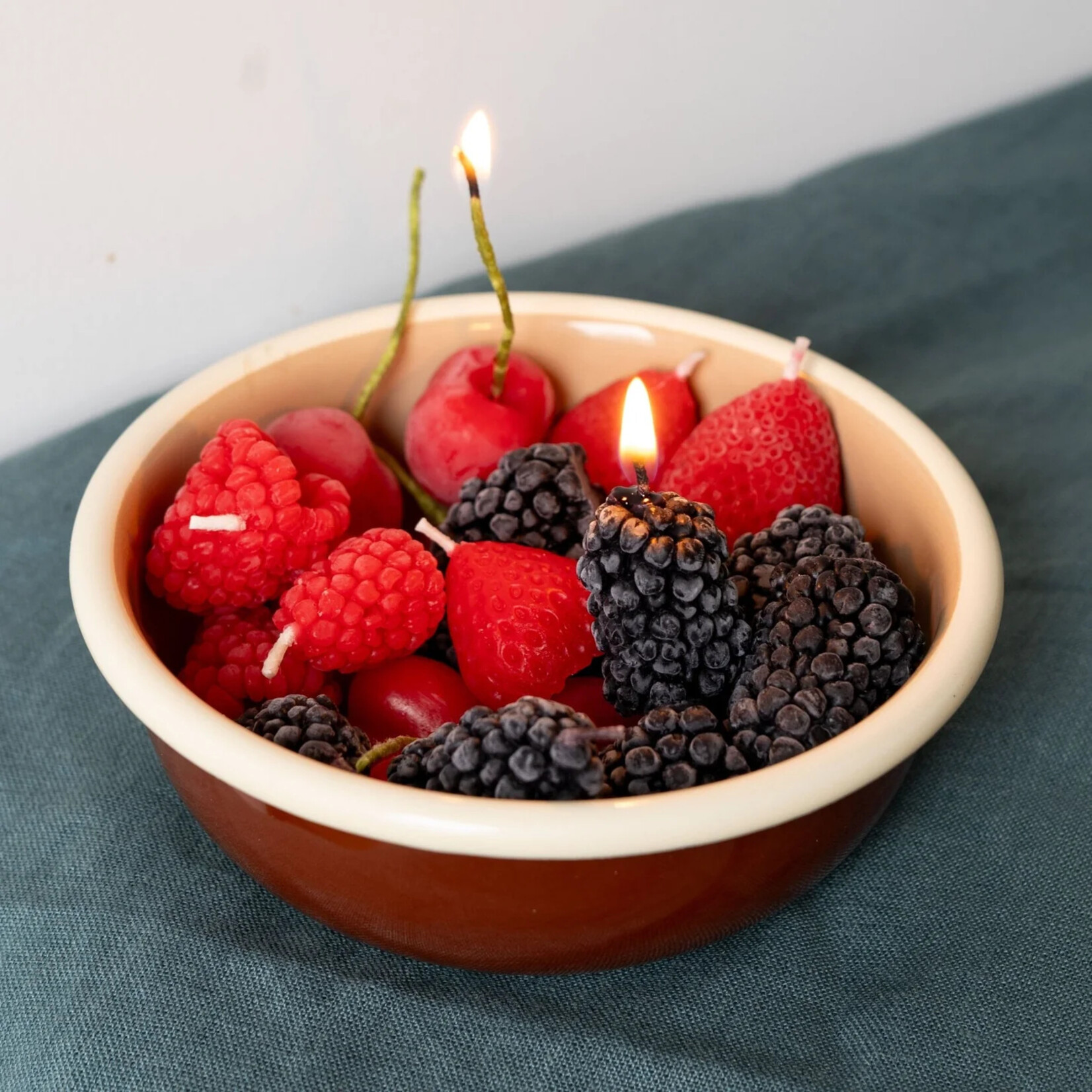 Happy Organics Mixed Berry Sculpted Beeswax Birthday Candles