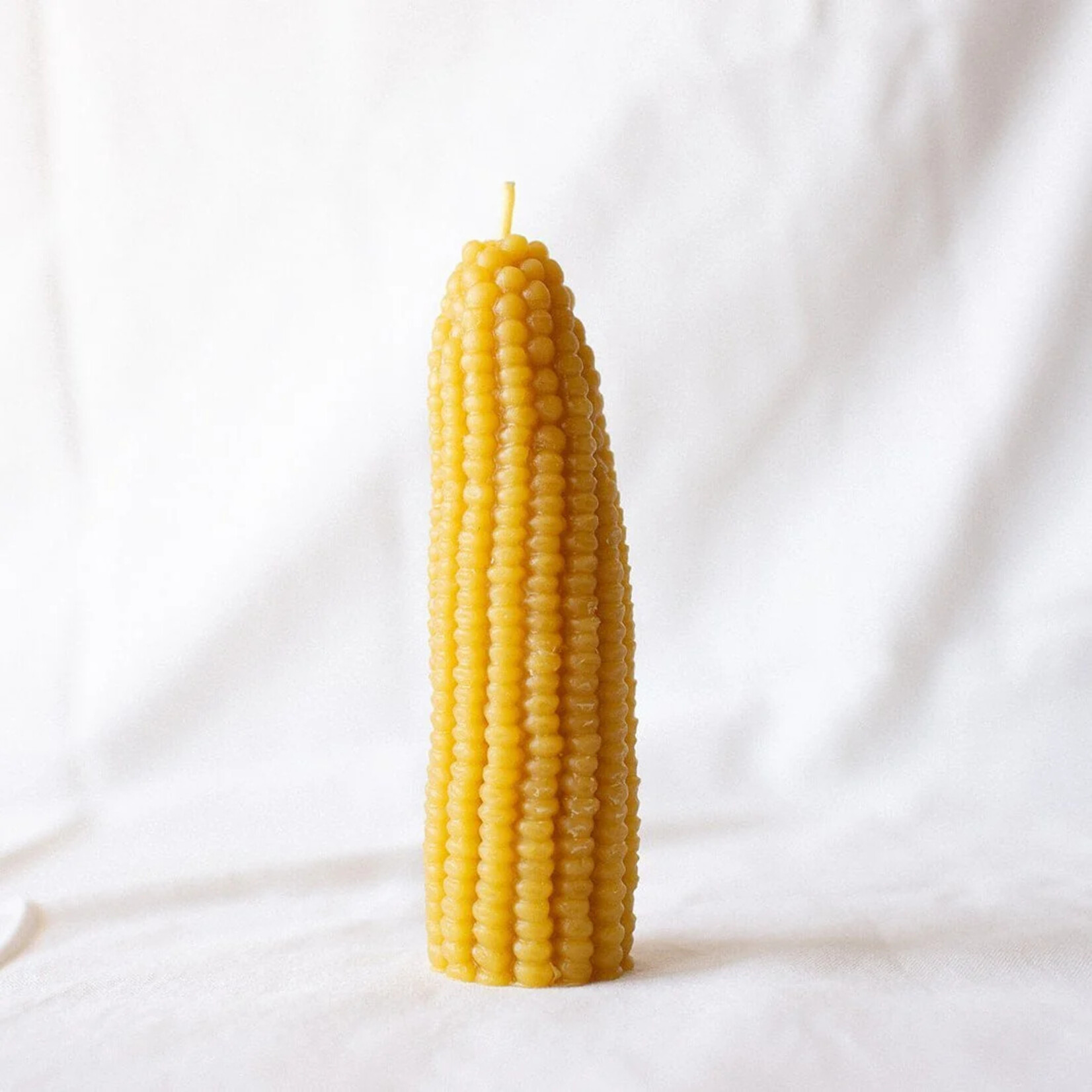 Happy Organics Corn Sculpted Beeswax Candle