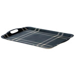 Sweet Water Decor Navy Green Plaid Large Melamine Tray
