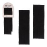 KITSCH Recycled Fabric Ribbed Elastic Headbands Black