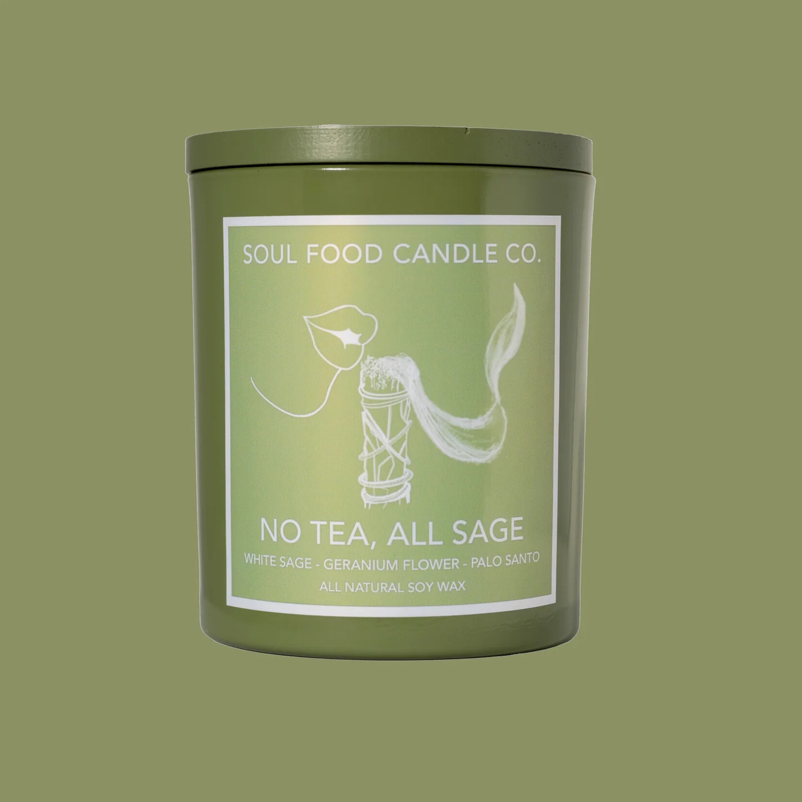 Soul Food Candle No Tea, All Sage 4.5oz Candle