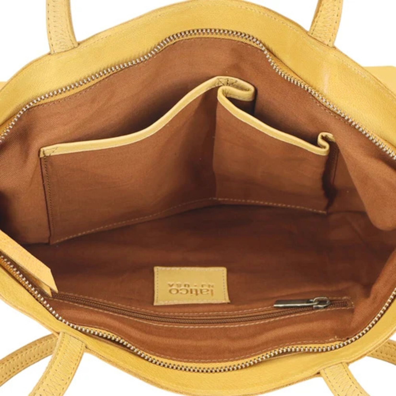Latico Leathers Margot Handcrafted Leather Tote- Cognac