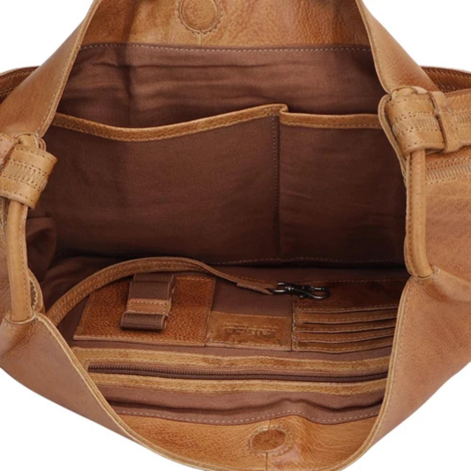 Latico Leathers Lyons Handcrafted Leather Tote- Cognac