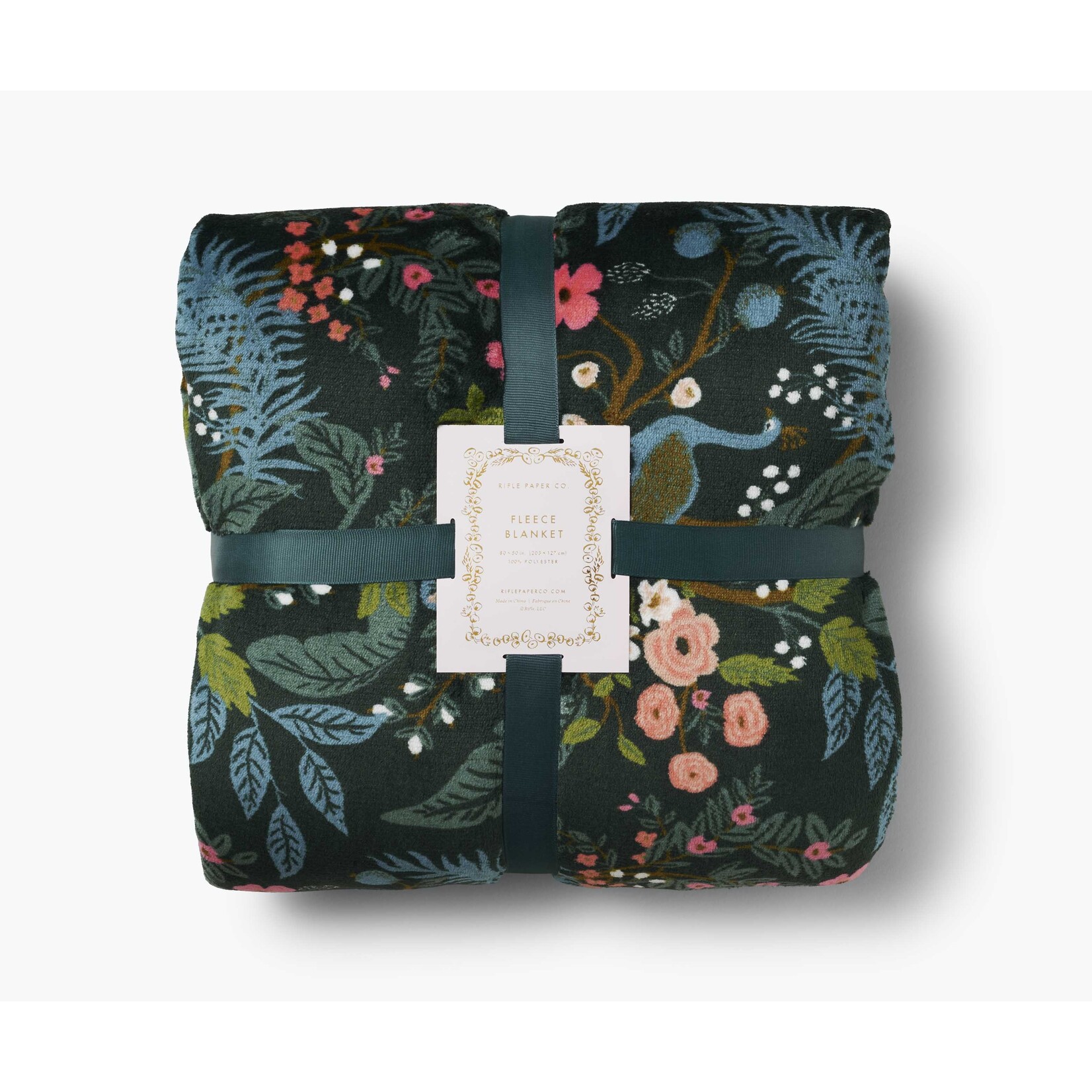 Rifle Paper Co. Peacock Fleece Blanket