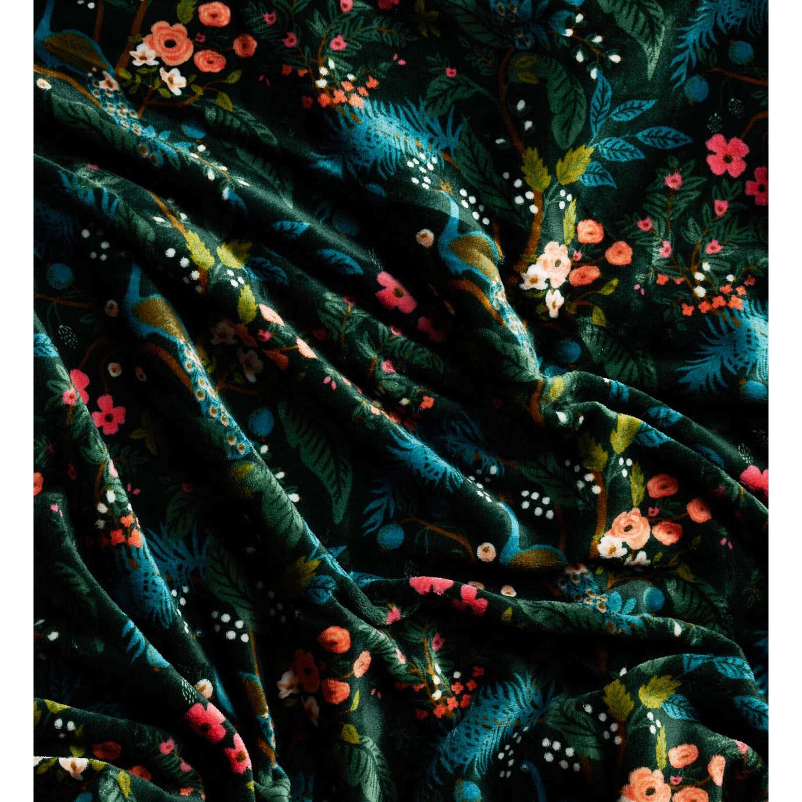 Rifle Paper Co. Peacock Fleece Blanket