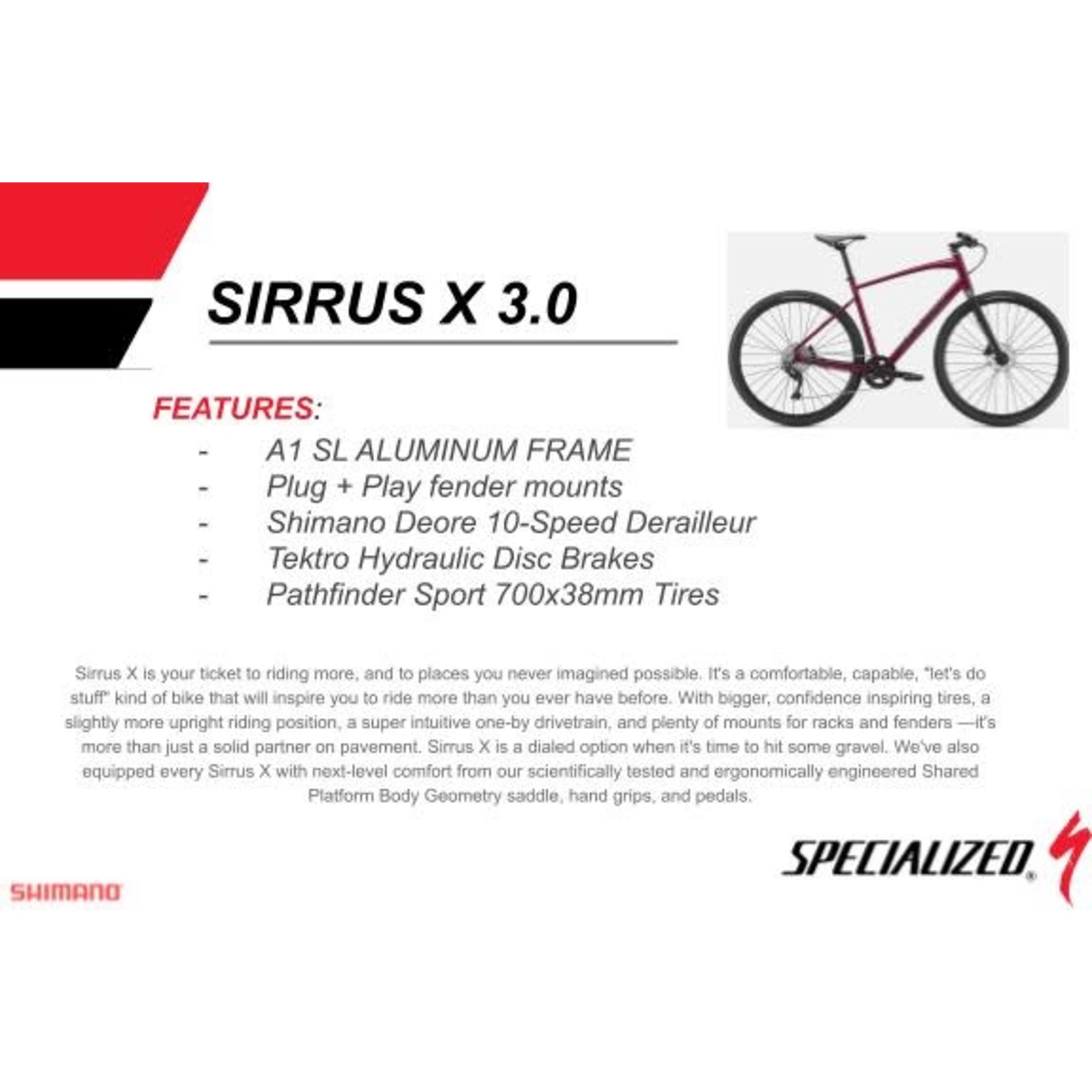 Specialized Specialized Sirrus X 3.0