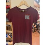 Custom Ink Sourland Cycles Women's TShirt - Gildan 100% Cotton - Maroon