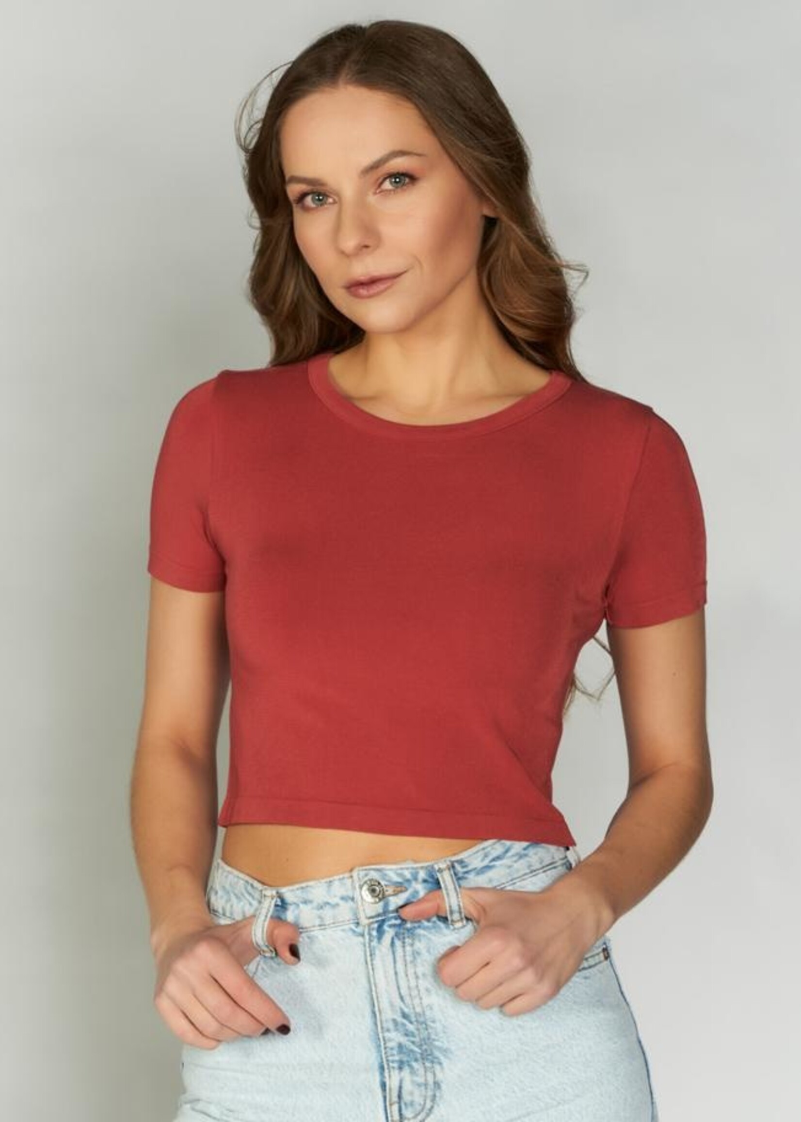 C'est Moi Bamboo S/S Crop Top