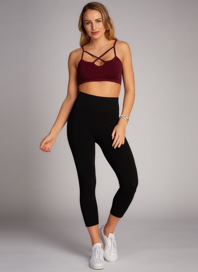 C'est Moi Bamboo Plus 3/4 High Waisted Legging- black C'est Moi Bamboo Plus 3/4 High Waisted Legging- black