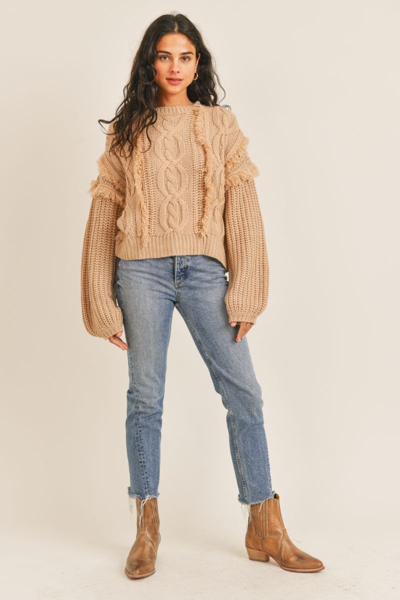 Sadie & Sage Envy You Fringe Pullover