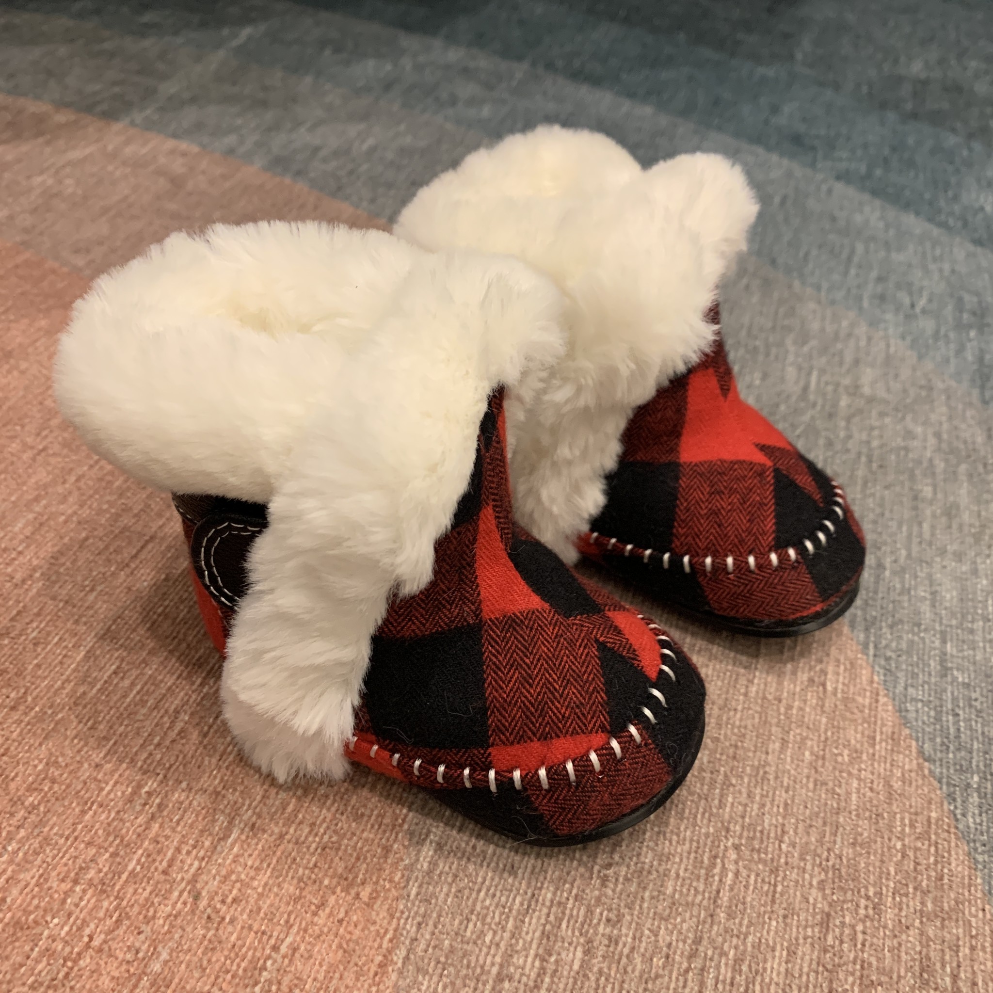 Jack & Lily Buffalo Plaid Red Boot